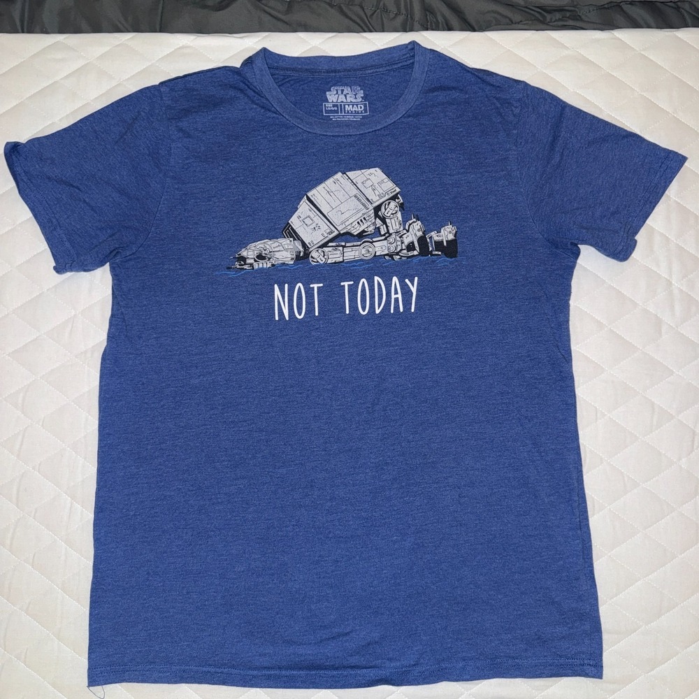 Star Wars AT-AT "Not Today" Graphic T-Shirt Blue Men's Large